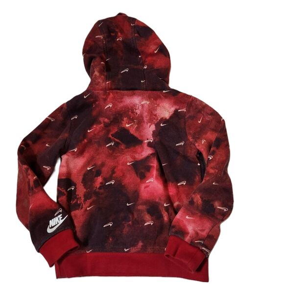 Nike Toddler Hoodie 4T – Red Splash Tie-Dye Pullover Sweatshirt - Picture 2 of 6